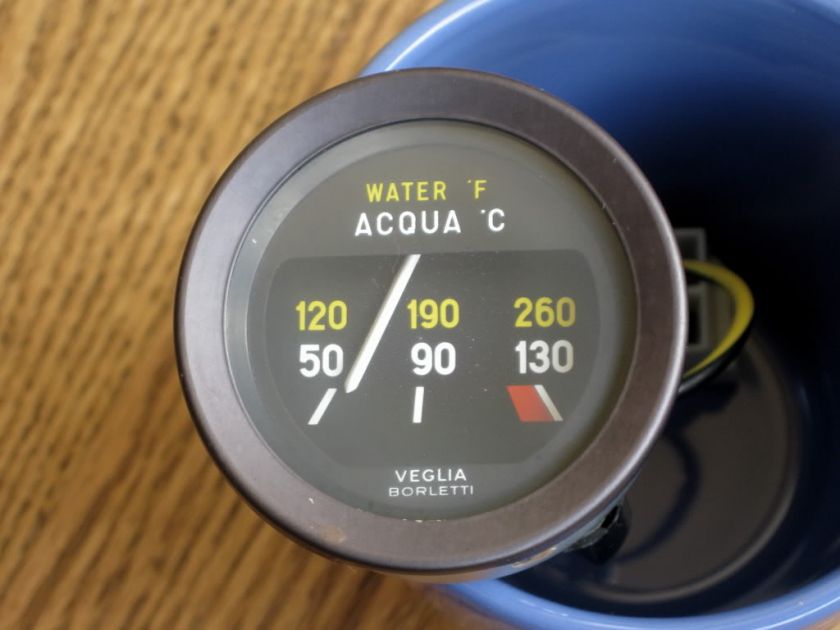 VEGLIA BORLETTI COOLANT TEMPERATURE GAUGE ALFA FERRARI MASERATI 