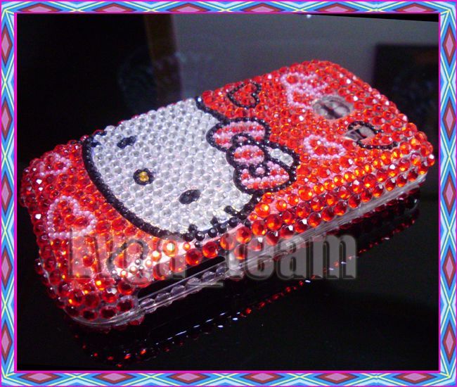 LG Vortex VS660 Verizon Hello Kitty Bling Case Cover #3  