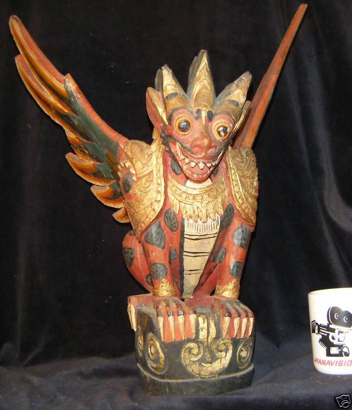 18.5”(47 cm) Traditional Balinese Wood Carving Guardian  