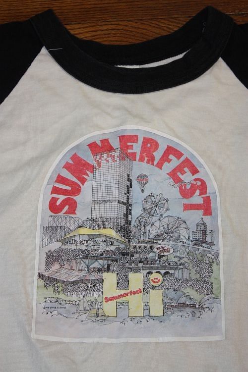 vtg 70s 1979 SUMMERFEST raglan jersey shirt * MILWAUKEE * concert 