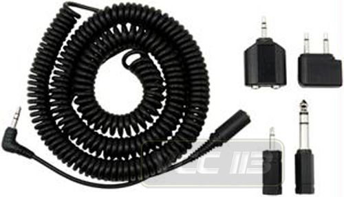 Dual prong adapter connects headphone to in flight entertaiment system 