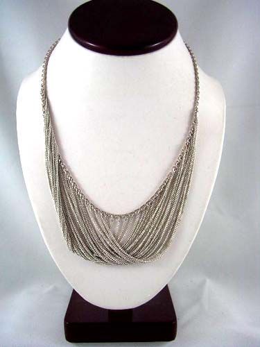 LAVISHING Sterling Silver Drippy Chain Necklace BEAUTY  