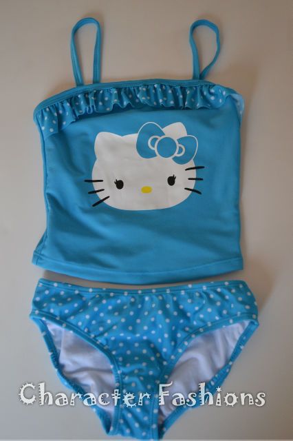 Hello Kitty Swimsuit Bathing Suit Size 4 5 6 6X 7 8 10 12   2 Piece 