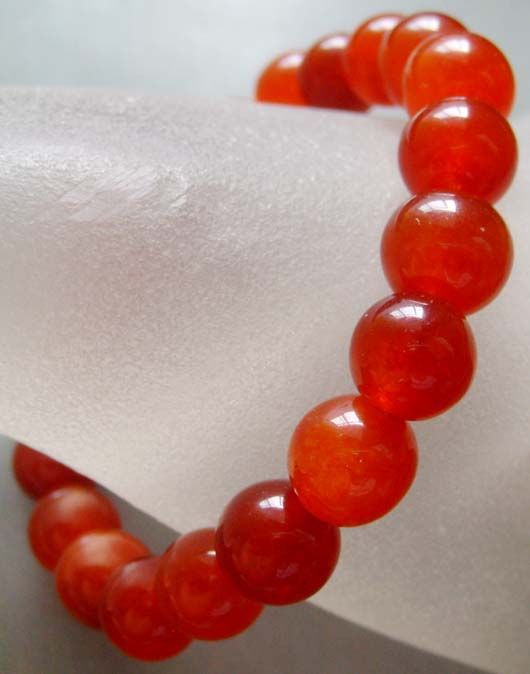 Red Jade Beads Tibet Buddhist Prayer Bracelet Mala  