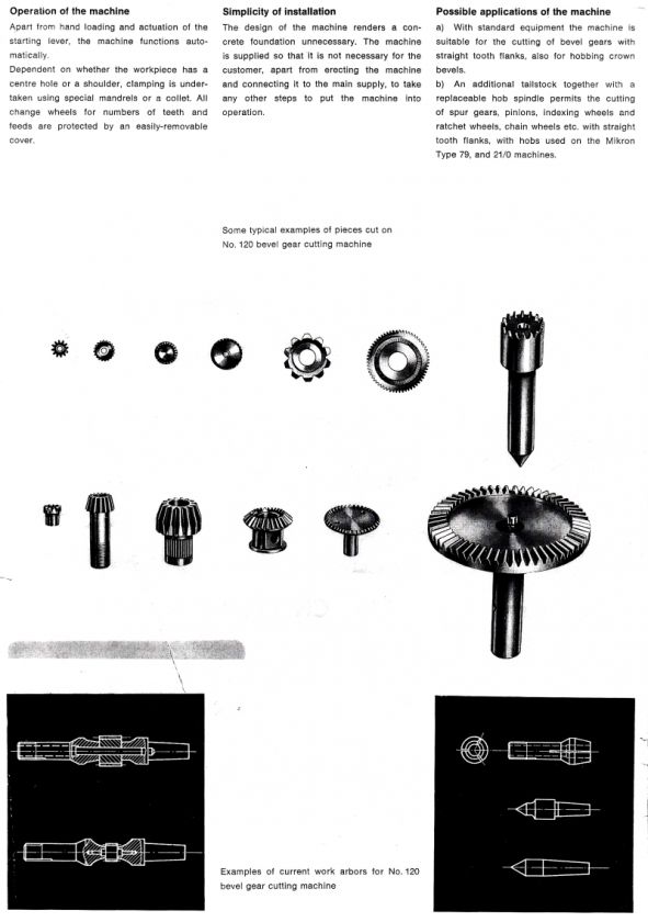 Mikron 120 Bevel Gear Cutter Hobber Hob Hobbing    RARE  