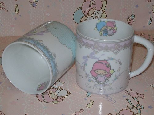 New 2011 Sanrio LITTLE TWIN STARS Ceramic Mugs & Plate Set   Gift Set