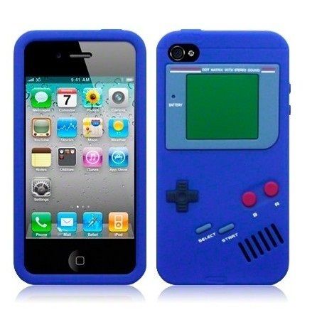 IPHONE4S 4G Nintendo Game Boy silicone case cover iPhone4 4S BLUE U.S 