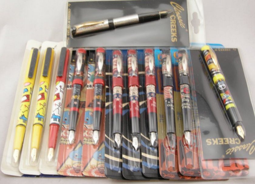 12 Stypen (France) Colorful Fountain Pens   New  