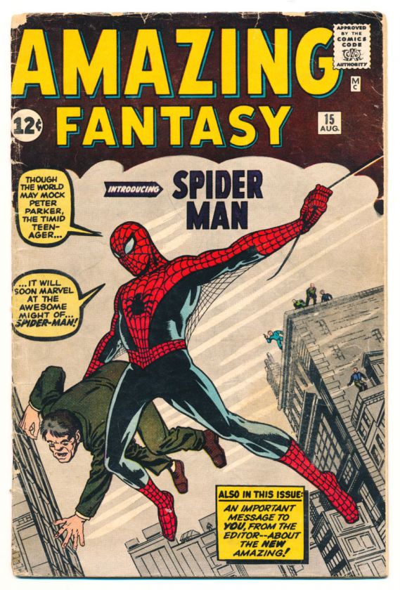 AMAZING FANTASY #15 G  1st AMAZING SPIDER MAN, Signed by Stan Lee 