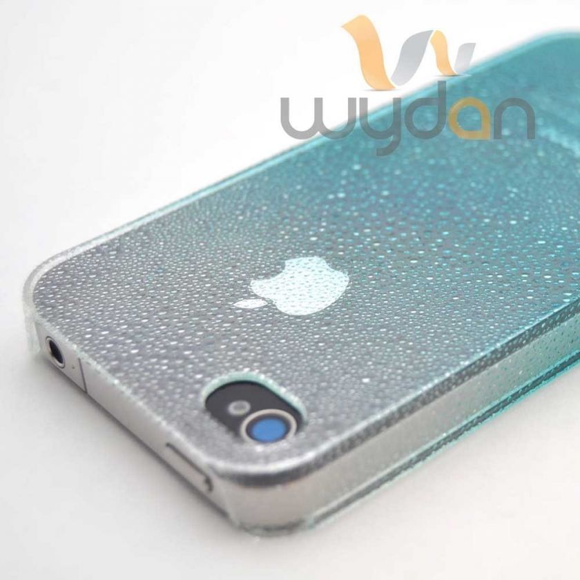   Clear Rain Water Drop Design iPhone 4 4S Case w/ Screen Protector