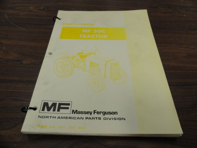 Massey Ferguson MF 50C Tractor Parts Catalog Manual  