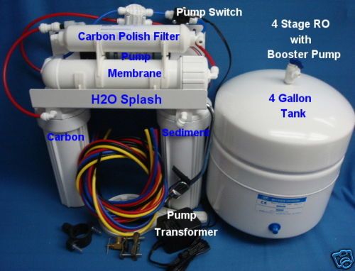 Stage 100/150 gpd membrane+Booster Pump Reverse Osmosis System Water 