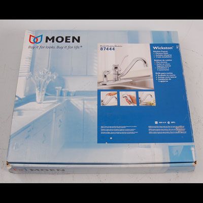 Moen New Wickston Chrome Finish Single Handle Kitchen Faucet W/ Side 